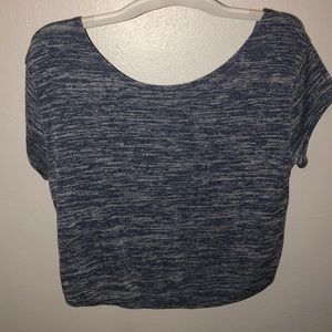 Hollister Blue Cropped Heather Tee